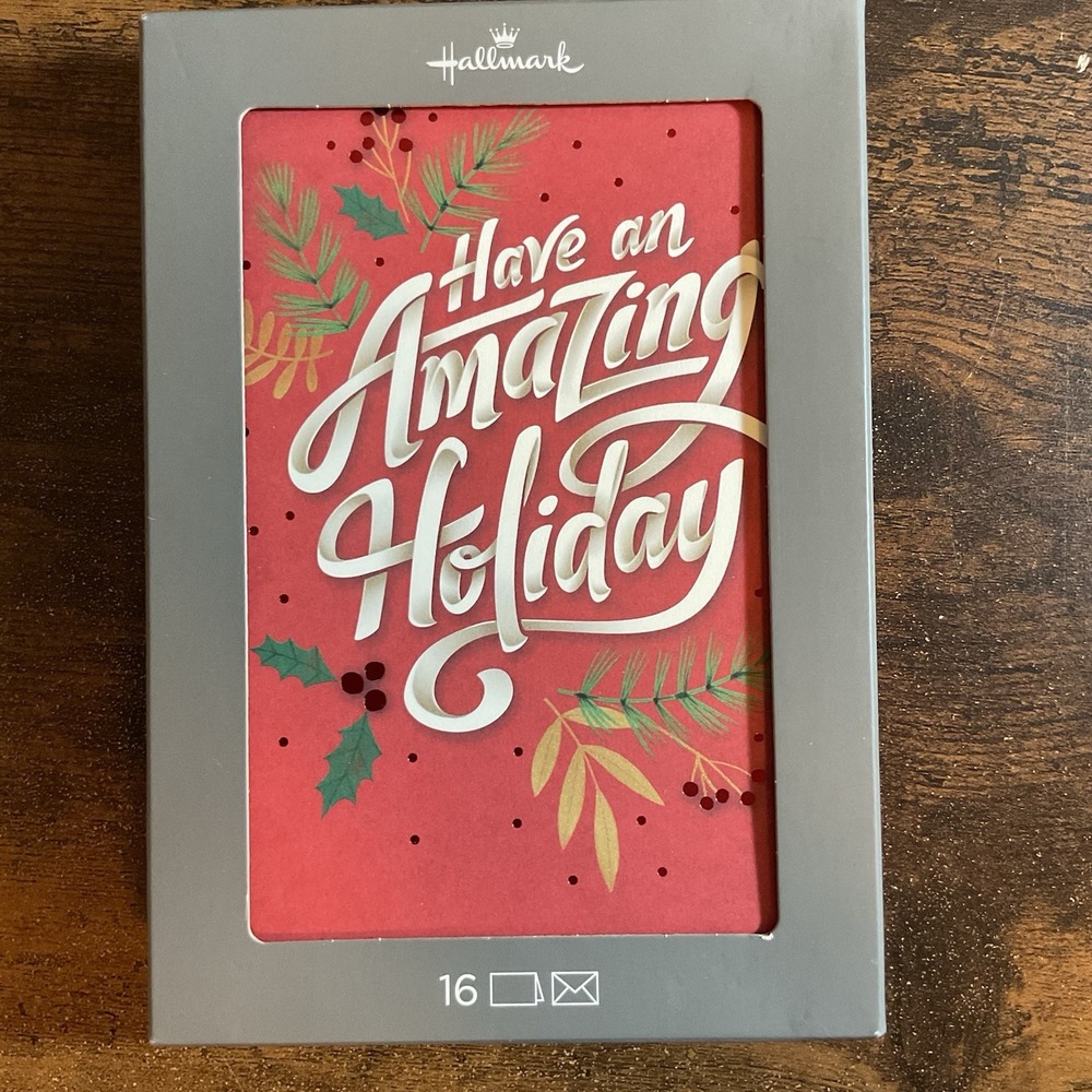 New Hallmark Christmas Holiday Greeting Cards 16 Cards/ Envelopes